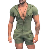 Men's Tight Short Sleeve Romper